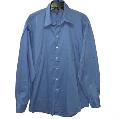 Perry Ellis Portfolio Men s Button Down Shirt Light Blue Size L (neck 16) 34/35
