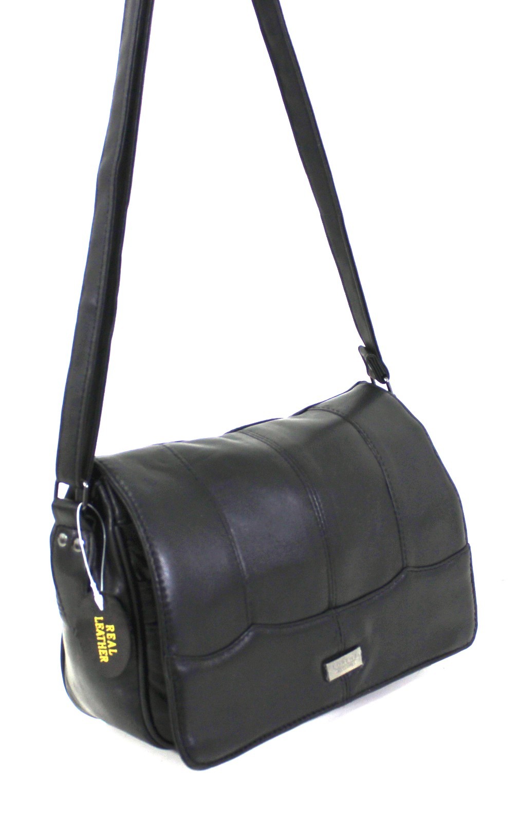 Women Lorenz Real Leather Shoulder Bag Across Body Bag Handbag Multi pockets Bag