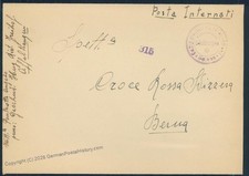 Switzerland WWII Internee Camp Affeltrangen Italian Prisoner Cover Censore 53816