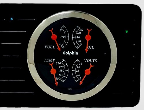 1940 1941 1942 1943 1944 1945 1946 1947 Ford Truck 2 Gauge Dash Panel Insert - Picture 3 of 5