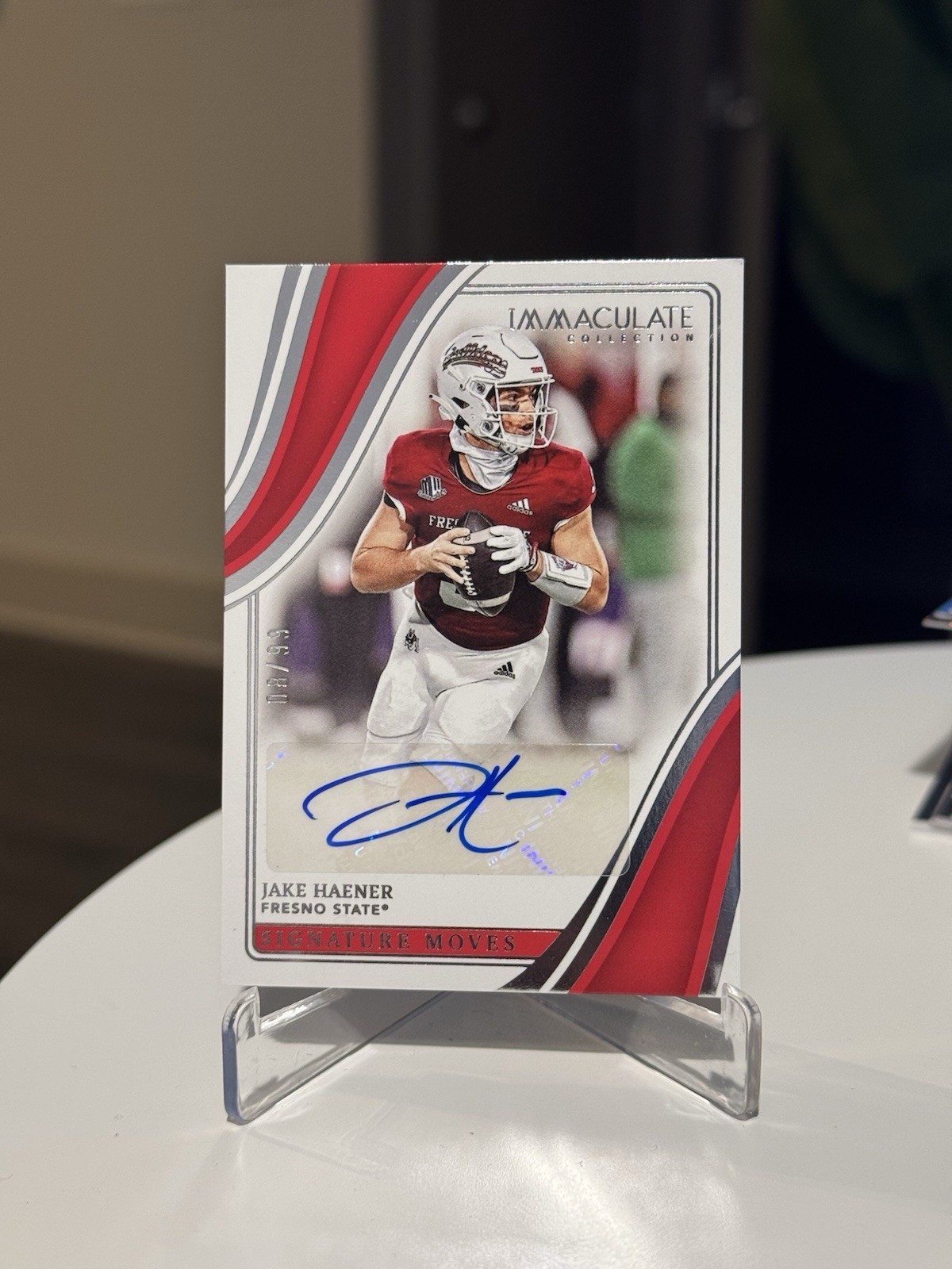 Jake Haener Panini Immaculate Collection Collegiate Signature Moves #SMJAH Base