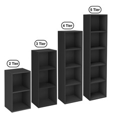 Cube 2 3 4 5 Tier Wood Bookcase Display Shelving Storage Unit Shelves Furniture