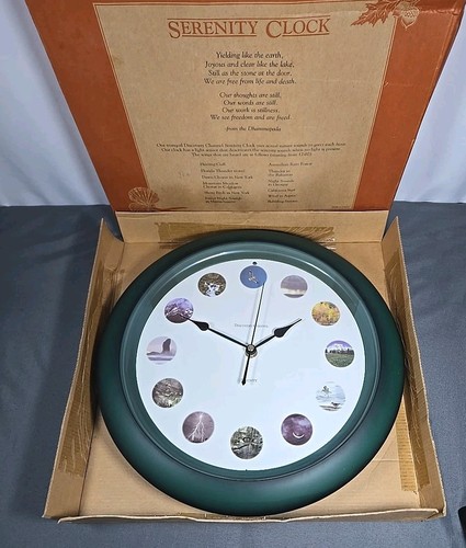 Quartz Discovery Channel Serenity Wall Clock Nature Sounds New Open Box - Picture 2 of 13