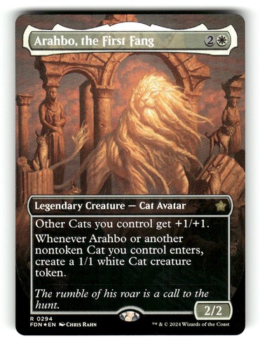 Arahbo, the First Fang (Borderless) Foundations 294 NM FOIL