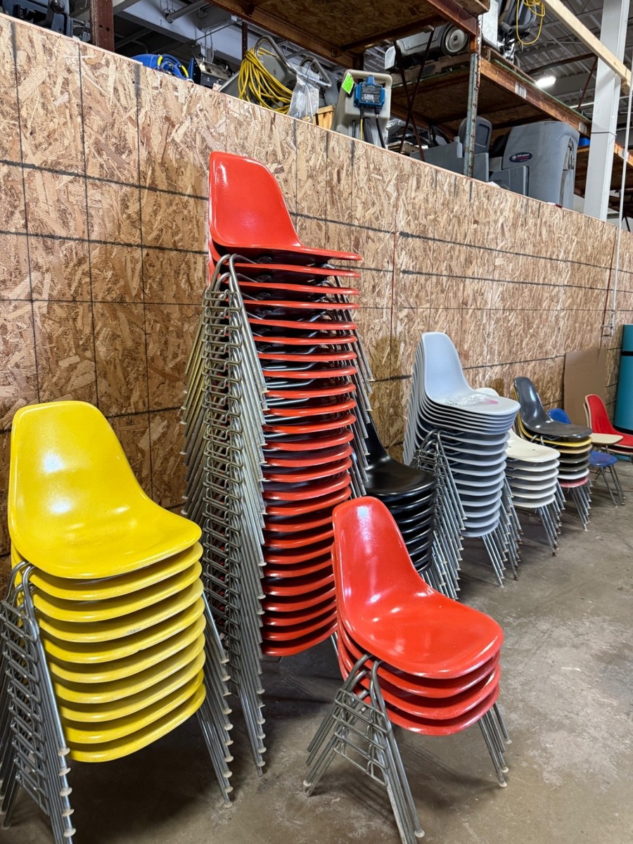 📈 VINTAGE Yellow Original HERMAN MILLER Eames Fiberglass Shell