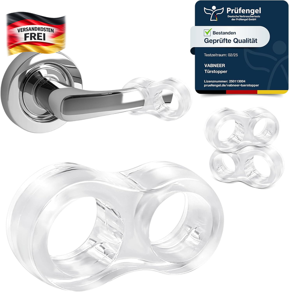TüRstopper Klinke Schutzset FüR Wand- Und MöBelschutz, Transparent, 10 StüCk-image