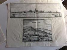 Colmar/Danbach im Elsaß 2 Merian Kupferstiche um 1650  rror