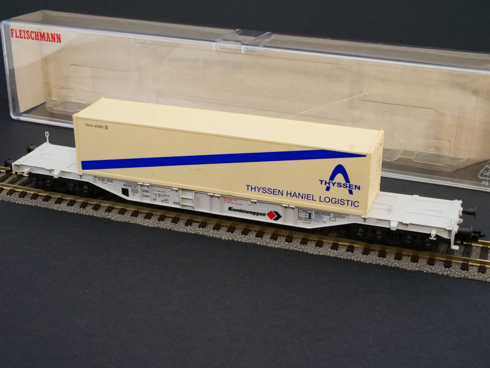 Fleischmann 5246 K Container Wagon Thyssen DB DC H0 mint! OVP 1707-06-62