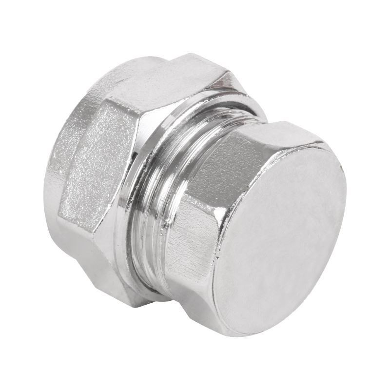 BAG OF 10 - 15mm Chrome Stop End - FREE Next-Day Delivery - Image 2