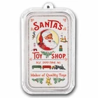 1 oz Silver Colorized Bar - Vintage Santa's Toy Shop Poster