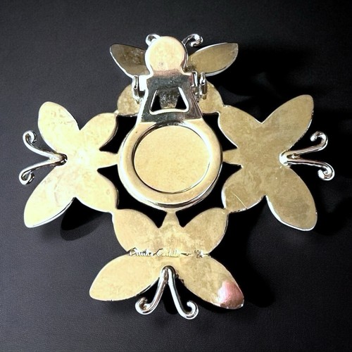 Neiman Marcus Schmetterling Schal Clip Vintage 1996 Emilia Castillo Snowflake Gold - Bild 4 von 10