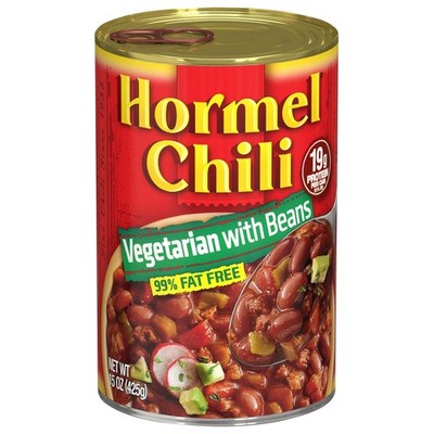 HORMEL Chili Vegetarian with Beans, 99% Fat Free, 15 15 Fl Oz (Pack of 12) 