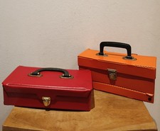🏵️ 2 x Kassettenkoffer Vintage 60er 70er Jahre mit 28 Kassetten Nostalgie 🏵️