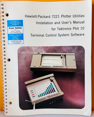 HP 07221-90018 Model 7221 Plotter Utilities Installation & User's Manual.