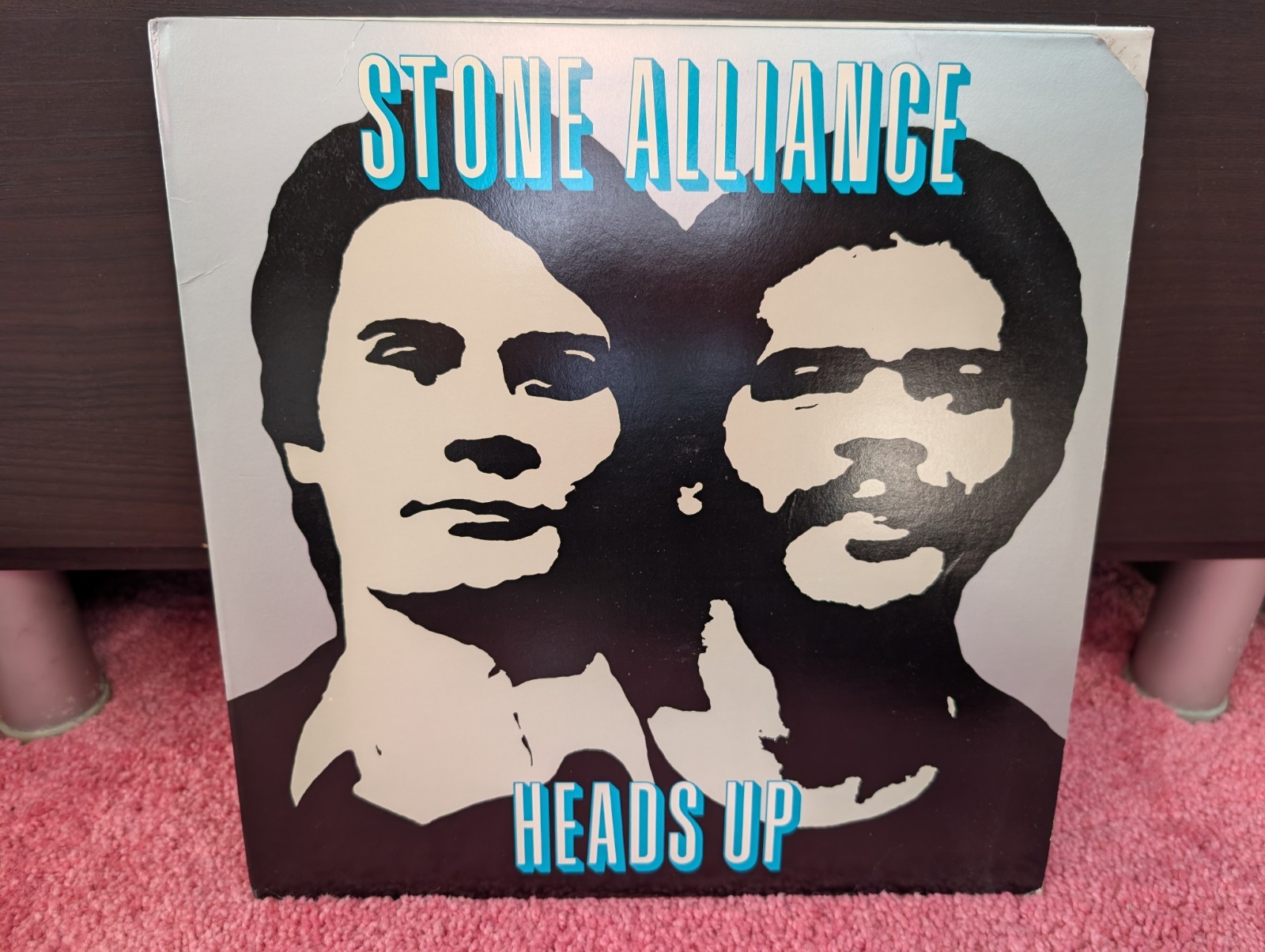 STONE ALLIANCE "Heads Up" LP Vinyl, Jazz Funk Fusion 1980, W/Poster