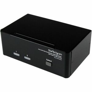 Startech 2 Port KVM Switch DVI und VGA mit Audio und USB 2.0 Hub Dual Monitor / D