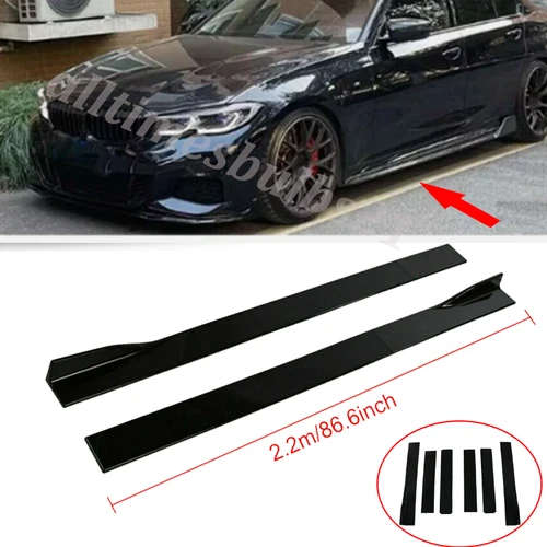 For BMW F32 F33 F36 4 Series M Sport 2014-2020 Glossy Black Side Skirt Extension