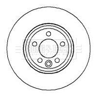 x2 Borg & Beck Front Axle Brake Discs Pair Fits MG Rover BBD4130