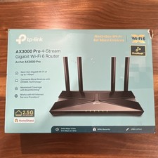 TP-Link Archer AX3000 Pro Wi-Fi 6 Dual-Band Gigabit Router, USB 3.0, WPA3