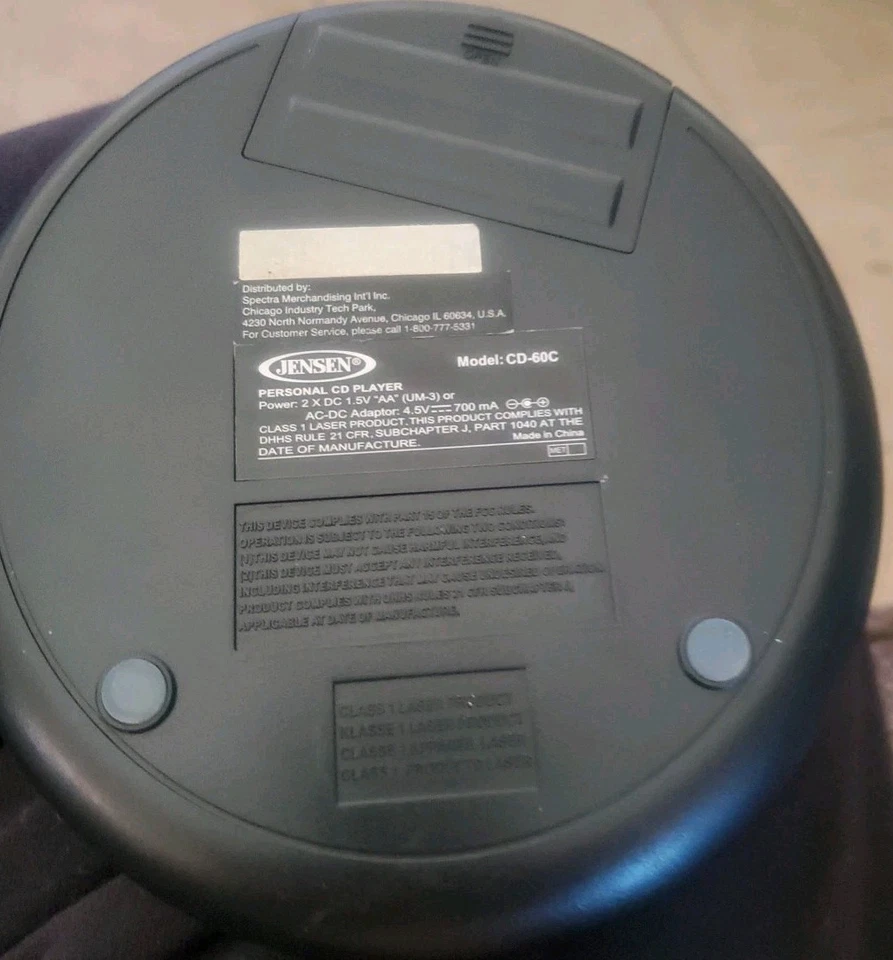 Reproductor de CD Jensen CD-60C pared anti saltos, alimentación USB o baterías  Foto 4 de 4