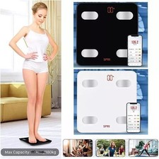 Digital Bathroom Scales 400lb Body Weight Weighing Scale LCD Electronic Clear US