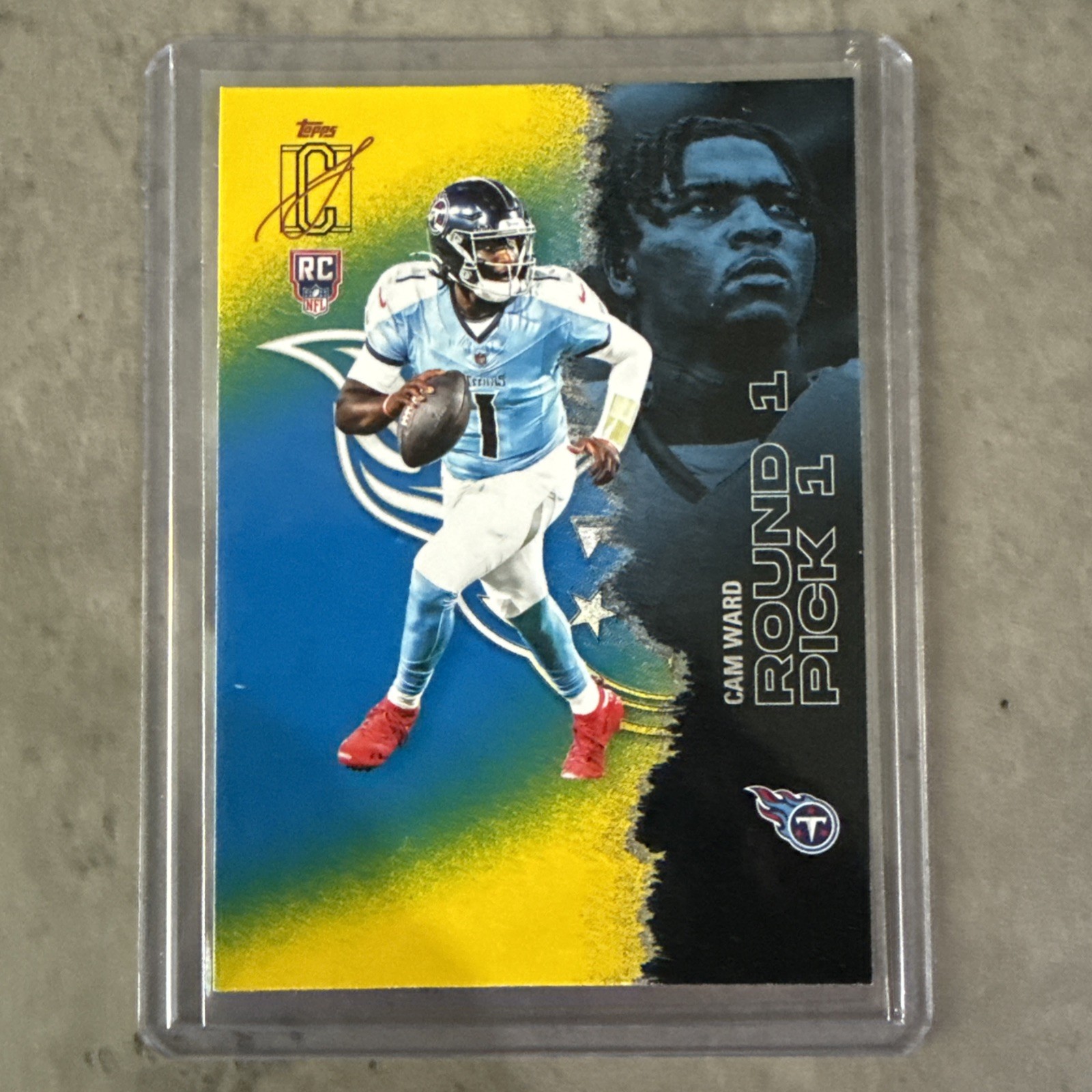2025 Topps Signature Class Cam Ward #101 Blue & Yellow Rookie RC Titans