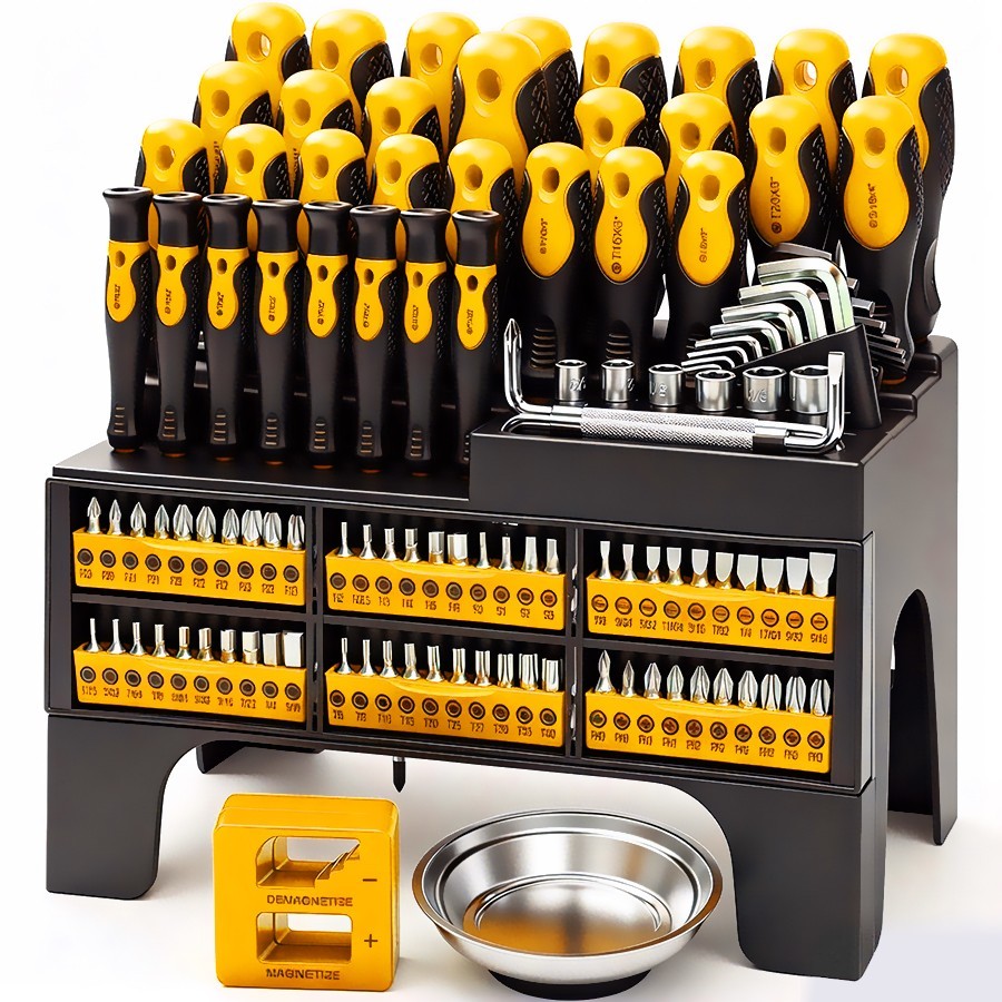 120PCS Magnetic Screwdriver Set Precision Torx Hex Bits Ratchet Handle Tool Kit
