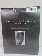 Vintage 90 Donna Karan Essential Toners Opaque Control Top Pantyhose Black Small
