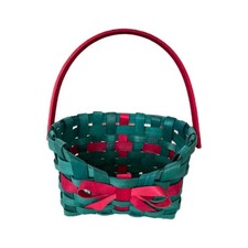 Gift Basket for Christmas, Woven Basket with Bow, Versatile Carrying Basket