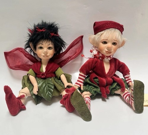 OOAK Handmade Porcelain Fairy Elf Doll Poseable Legend Land Doll Lot Of 2