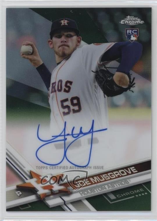 2017 Topps Chrome Rookie Green Refractor 27/99 Joe Musgrove #RA-JM Auto 0be8