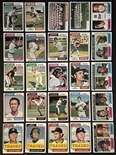 Vintage 1974 Topps Baseball Card Star Lot (25)  HOFers Robinson Rose Bench