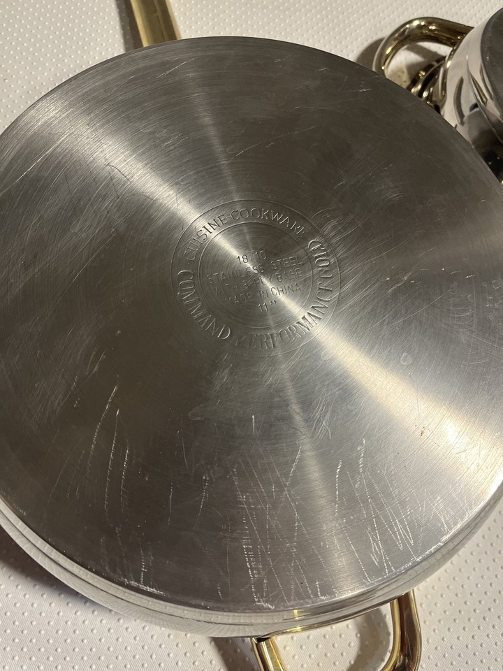 Vintage Command Performance Gold Stainless Steel Cookware W/Glass Lids ...