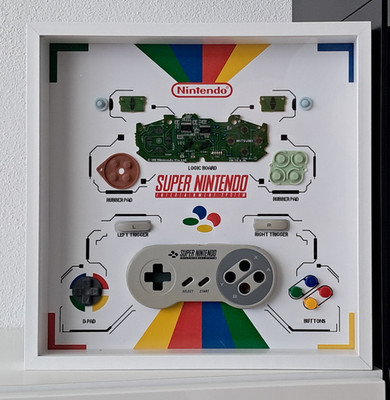 SNES Controller Teardown Frame - Bilderrahmen - Objektrahmen