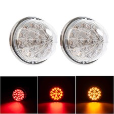 2x Led Watermelon Light Redamber Rv Truck Fenders Side Marker Turn Signal Brake