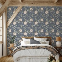 Floral Trails Brombeer Tapete 2300 Blau VolksvöGel BläTter Blumen Belgravia