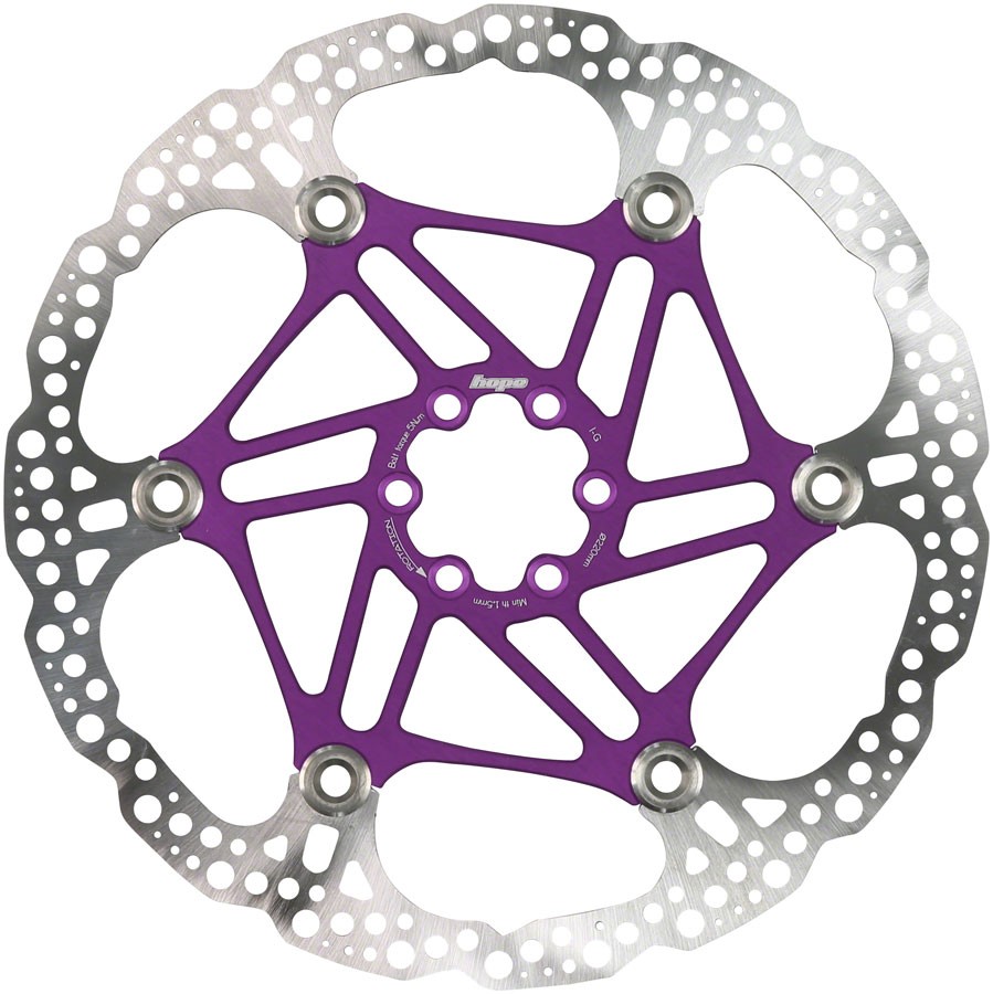 Hope Floating Disc Brake Rotor - 220mm 6-Bolt Purple 14390₽