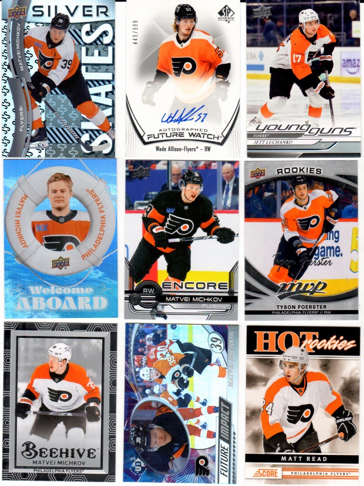 (398) different Philadelphia Flyers card Lot. Loaded with inserts.
