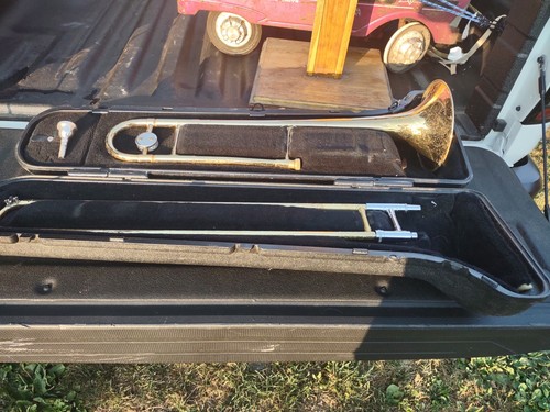 Bach Gold-Tone Musical Instrument Alto Trombone With Hard Carrying Case ...