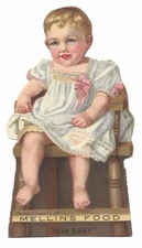 Victorian Trading Card - Mellin's Food - "Our Baby" Die Cut (1A1)