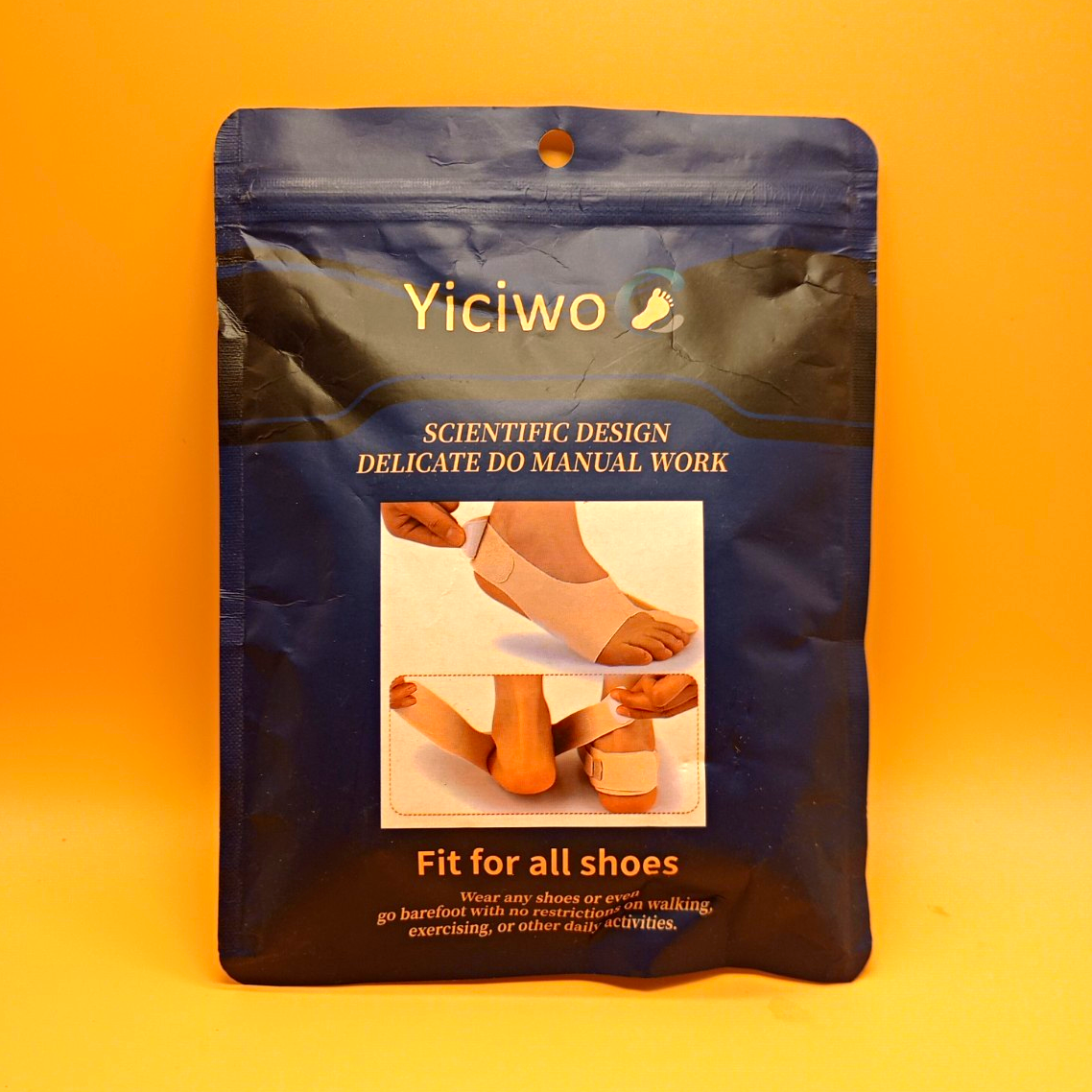 Yiciwo Bunion Corrector Foot/Heel Brace One Size Blue Adjustable Foam Pads
