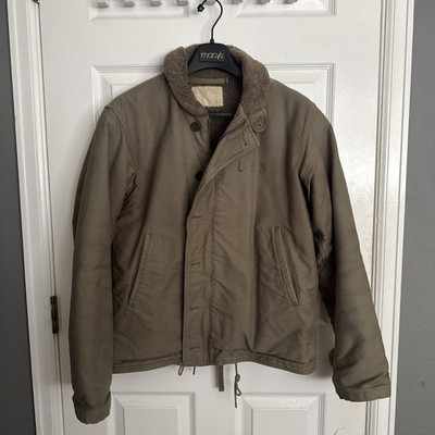Buzz Ricksons N-1 Deck Jacket Men s Large 42 Olive Jungle Cloth Japan