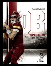 2024 Topps Signature Class #198 Sam Hartman Rookie Card Washington Commanders