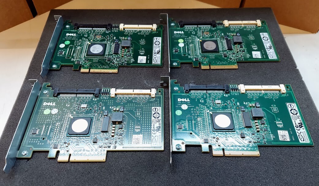 LOT OF 4 Dell UCS-61 SAS RAID Controller Card JW065