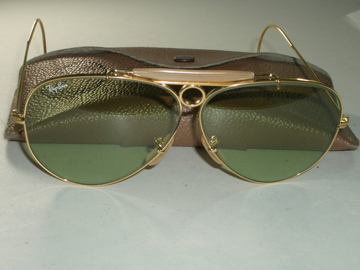62MM VINTAGE B&L RAY-BAN PHOTO GREEN CHANGEABLES SHOOTING AVIATOR