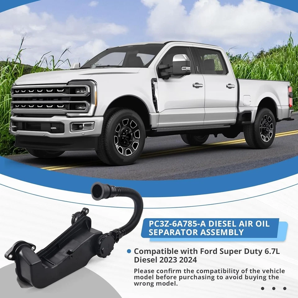 PC3Z-6A785-A Oil Separator Assembly for Ford F-250 Super Duty 6.7L Diesel 23-24 - Image 2 of 4