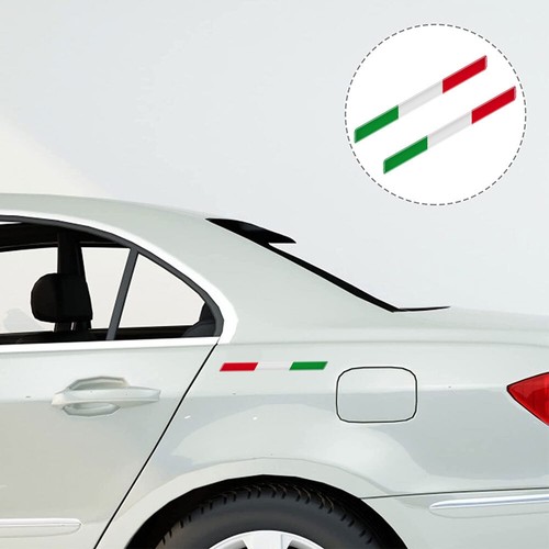 2 pezzi adesivo logo bandiera italiana styling auto 3D Italia emblema metallo distintivo decalcomania fai da te - Foto 7 di 12