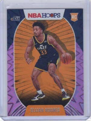 2020-21 Panini NBA Hoops Elijah Hughes RC #224 Purple Explosion Rookie Utah Jazz