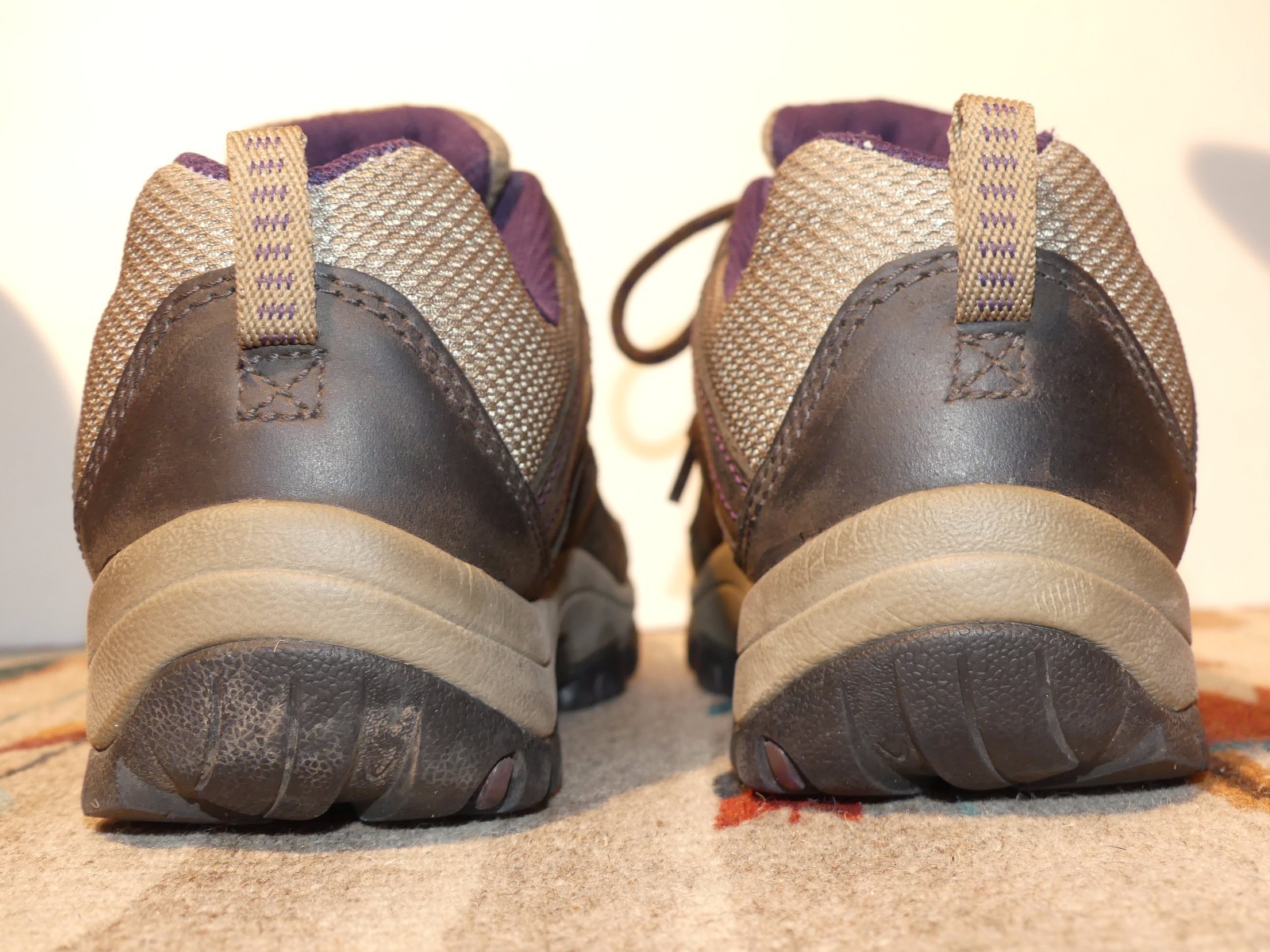 Oxford KEEN marrone pelle oliata maglia leggera trail sport taglia 37 5 7 OTTIMO!