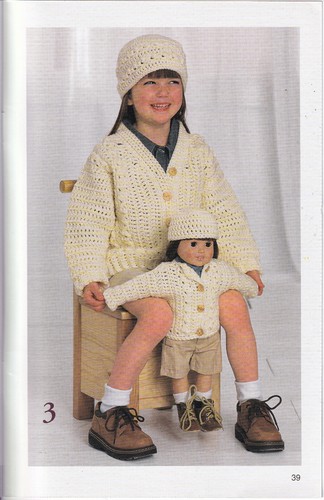 Bernat Best Friends Matching Girl n 18" Doll Outfits Knit Crochet Pattern Book - Picture 4 of 5